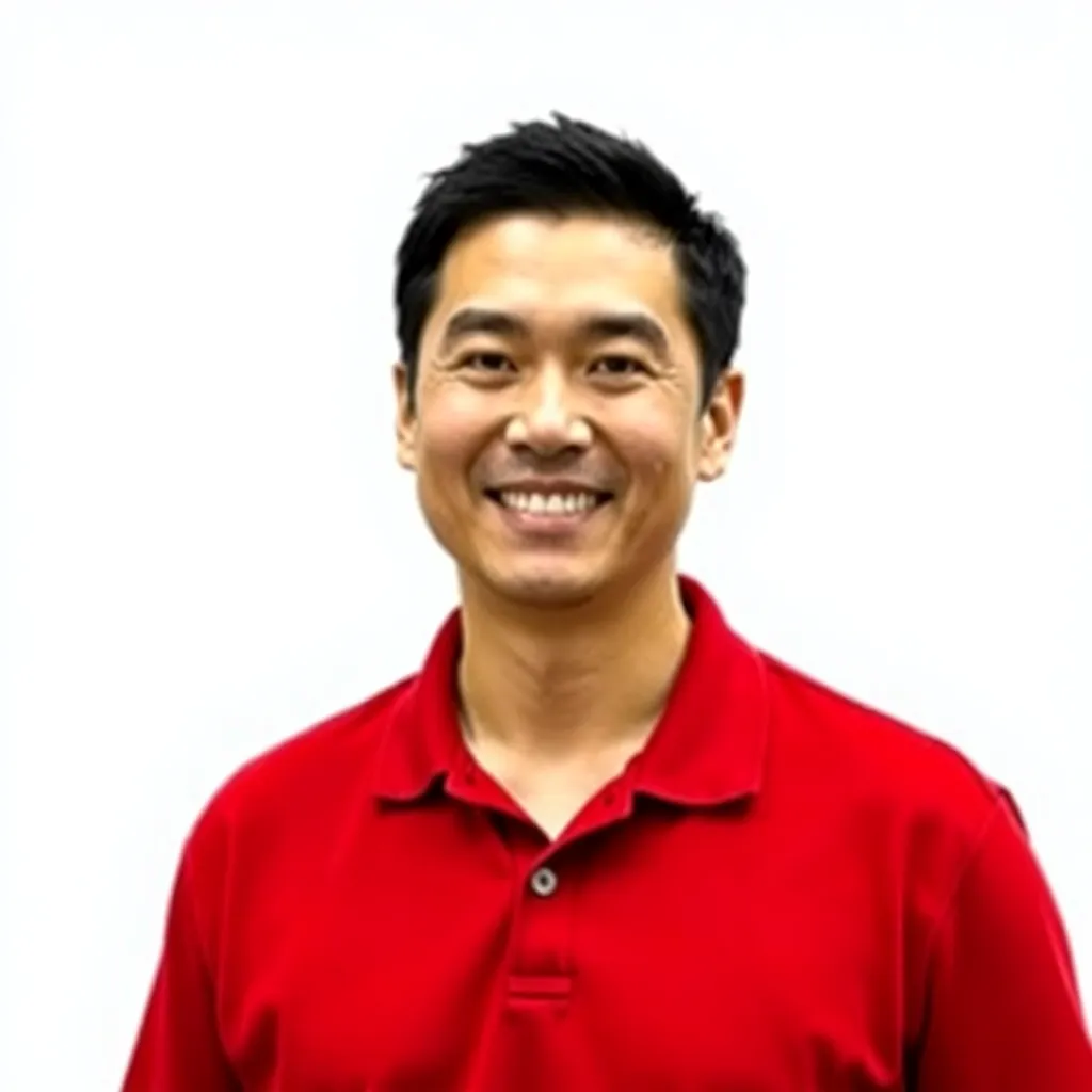 John Smith male teacher with glasses and beard wearing a green shirt