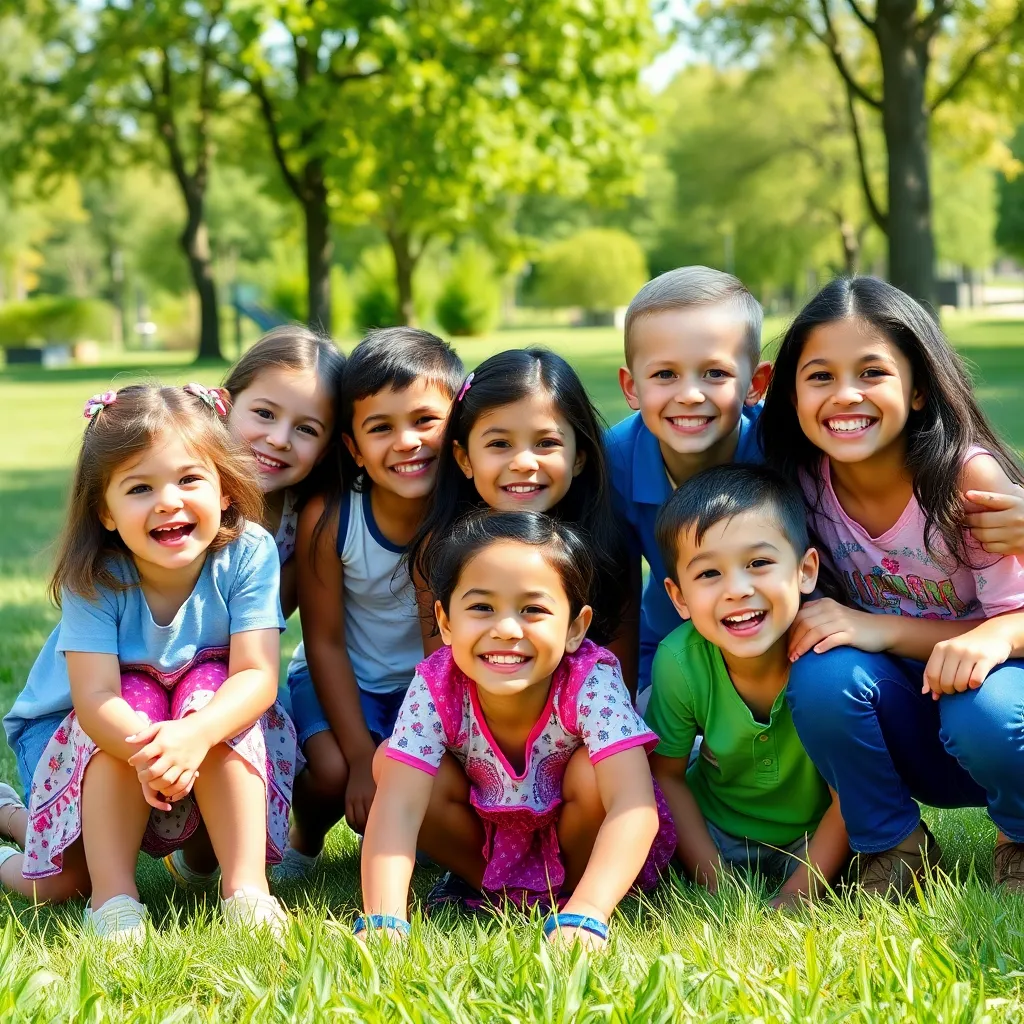 Children playing and learning in a colorful classroom with bright decorations and toys